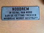 bordje noodrem, Verzamelen, Spoorwegen en Tramwegen, Ophalen of Verzenden, Gebruikt, Trein, Overige typen