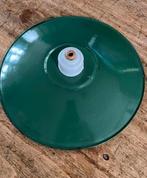 Emaille lampenkap donker groen 24cm, Huis en Inrichting, Lampen | Lampenkappen, Rond, Ophalen of Verzenden, Zo goed als nieuw