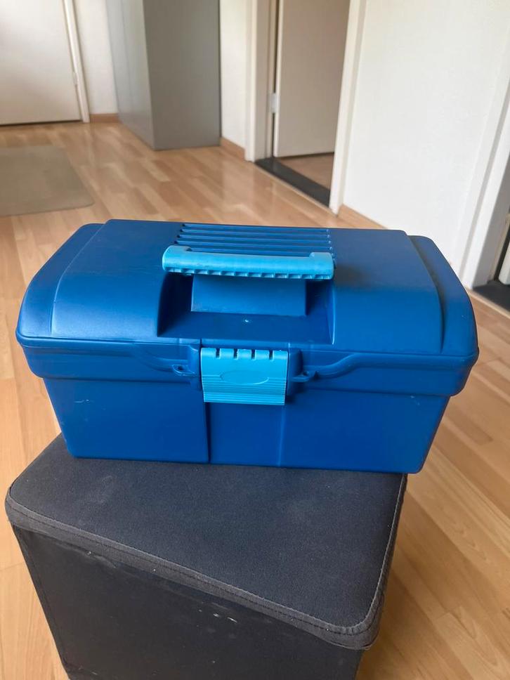 Poetskist paarden blauw, Dieren en Toebehoren, Paarden en Pony's | Verzorgingsproducten, Zo goed als nieuw, Ophalen