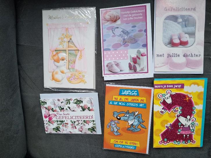 Gefeliciteerd geboorte Kaarten met envelop (voor goed doel), Hobby en Vrije tijd, Kaarten | Zelfgemaakt, Nieuw, Overige thema's