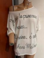 BLUMARINE shirt met pailletten maat m origineel zagen, Wit, B, Ophalen of Verzenden, Zo goed als nieuw