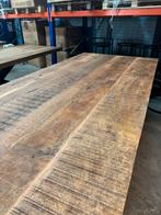 Robuuste eettafel 220x100 cm, 200 cm of meer, Zo goed als nieuw, Rechthoekig, 50 tot 100 cm