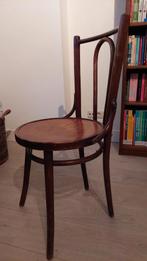 4 Franse Bistro Stoelen - Vintage Hout, Huis en Inrichting, Stoelen, Ophalen, Gebruikt, Bruin, Vier