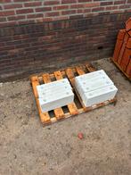 7 kalk zandsteen blokken lijm blokken 100mm, Doe-het-zelf en Verbouw, Metselstenen, Ophalen of Verzenden, Zo goed als nieuw, Kalkzandstenen