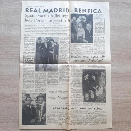 REAL MADRID-BENFICA 1962 Voorbeschouwing Europacup 1 finale, Verzamelen, Sportartikelen en Voetbal, Zo goed als nieuw, Overige typen
