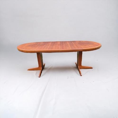 Vintage eettafel - VV Møbler - verlengbaar - Deens - teak, Huis en Inrichting, Tafels | Eettafels, Zo goed als nieuw, 100 tot 150 cm
