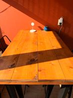 Houten Bartafel + 4 Krukken!, Huis en Inrichting, Tafels | Eettafels, Ophalen, 100 tot 150 cm, 50 tot 100 cm, Zo goed als nieuw