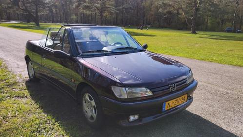 Peugeot 306 1.8 Cabriolet E2 1996 Paars, Auto's, Peugeot, Particulier, Elektrische buitenspiegels, Elektrische ramen, Lederen bekleding