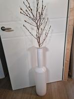 Hoge witte vaas, Huis en Inrichting, Woonaccessoires | Vazen, Ophalen, Wit, 75 cm of meer, Glas
