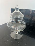 Vintage Glazen Snoeppot op voet, Huis en Inrichting, Woonaccessoires | Etagères, Ophalen of Verzenden, Zo goed als nieuw