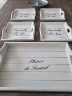 Riviera maison dienblaadjes en plateau de fauteuil, Ophalen, Rond, Hout