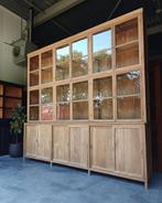 Gigantische hoge antieke laboratoriumkast | Teakhout #2268