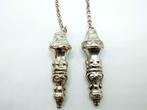 Zilveren jasseronketting met breipenhouders, 95 cm, Verzenden, Zilver, Ketting