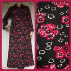 N4. Vintage ochtendjas mt 46, Verzenden, Zwart, Vintage kleertjes, Vintage