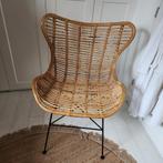 Rotan oor fauteuil, Huis en Inrichting, Stoelen, Ophalen, Gebruikt, Bruin, Riet of Rotan