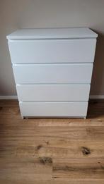 Witte Malm ladekast - 4 lades wit ikea, Huis en Inrichting, Kasten | Ladekasten, Ophalen, 100 tot 150 cm, 50 tot 100 cm, Zo goed als nieuw