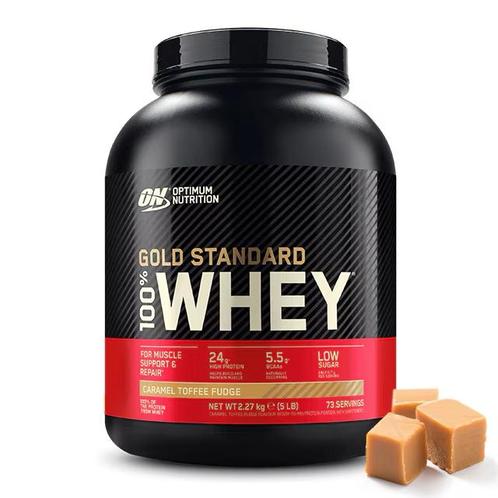 Optimum Nutrition Gold 100% Whey Caramel Toffee Fudge, Sport en Fitness, Gezondheidsproducten en Wellness, Nieuw, Poeder of Drank