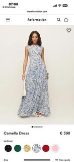Reformation Camella dress Larkspur maat 38 jurk bruiloft, Ophalen of Verzenden, Zo goed als nieuw, Maat 38/40 (M)