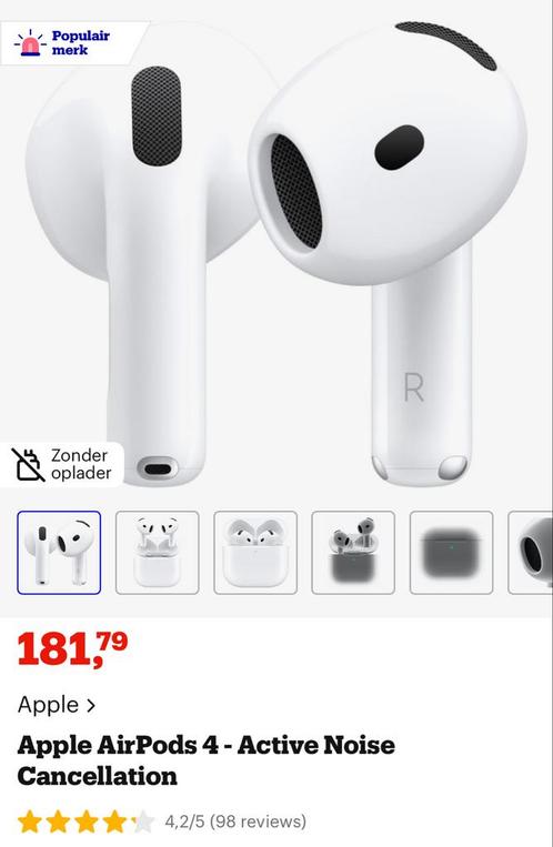 Apple AirPods 4 - Active Noise Cancelling ( nieuw in doos), Audio, Tv en Foto, Koptelefoons, Nieuw, Draadloos, Ophalen of Verzenden