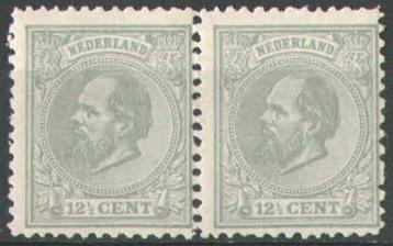 Nederland NVPH nr 22 paar ongebruikt Koning Willem III 1875 beschikbaar voor biedingen