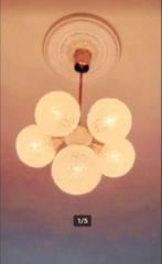 vintage Kaiser sputnik plafondlamp Mid-Century, Ophalen, Zo goed als nieuw, Glas, Mid century