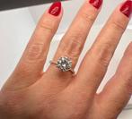 Gouden ring VS1 diamant van maar liefst 3.23ct certificaat!, Nieuw, Ophalen of Verzenden, 17 tot 18, Met edelsteen