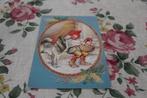 Kerst Postkaart - Kabouter aait Siberian Husky Hond, Zweden, Verzamelen, Verzenden, 1960 tot 1980, Gelopen, Feest(dag)