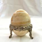 Marmeren Ei – Uniek Decoratief Object, Verzamelen, Mineralen en Fossielen, Ophalen, Mineraal
