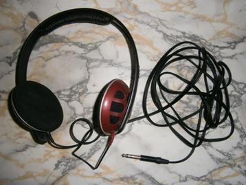 Vintage Sennheiser 450-2 hoofdtelefoon, rood, 3 meter snoer beschikbaar voor biedingen