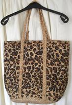 VILA 🌞shopper van jute touw met dierenprint, Verzenden, Zo goed als nieuw, Beige, Shopper