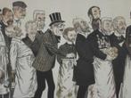 Antieke kleuren litho Adrien Barrère. [1877-1931] spotprent, Antiek en Kunst, Kunst | Litho's en Zeefdrukken, Ophalen of Verzenden