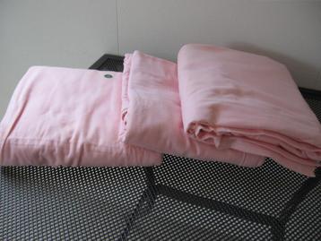 3 nw  Roze flanellen lakens m sticker samen €25.- nostalgie beschikbaar voor biedingen