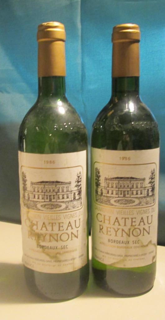 2x Chateau Reynon Sauvignon Blanc -1986, Verzamelen, Wijnen, Zo goed als nieuw, Witte wijn, Frankrijk, Vol, Ophalen of Verzenden