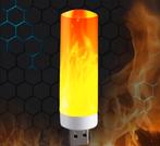 2 Decoratieve LED Vlam Lampen USB, Led-lamp, Minder dan 30 watt, Soft of Flame, Nieuw