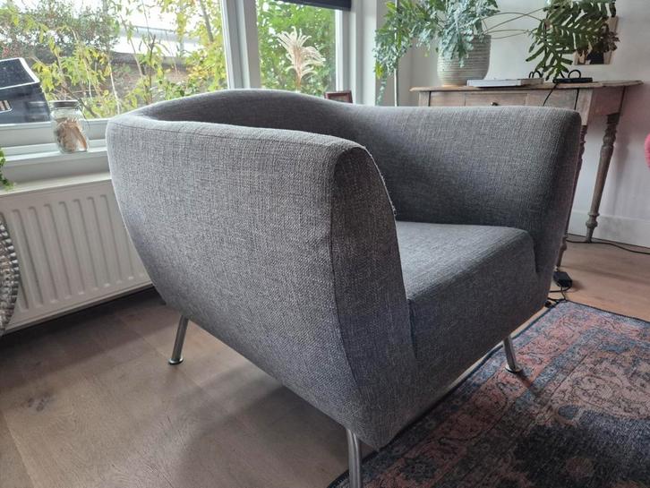 Designfauteuil Jan de Bouvrie, Huis en Inrichting, Fauteuils, Gebruikt, Stof, 75 tot 100 cm, 75 tot 100 cm, Ophalen