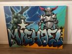 Graffiti Schilderij Ruud Kooger MICHAEL, Antiek en Kunst, Ophalen