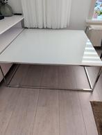Glazen Salontafel met Metalen Poten - 90x90x33 cm, Huis en Inrichting, Tafels | Salontafels, Ophalen, 50 tot 100 cm, Vierkant
