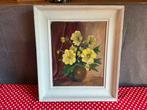 OUD OLIEVERF SCHILDERIJ ANTIEK W.GIMPEL JAREN 40-50 BLOEMEN, Antiek en Kunst, Ophalen of Verzenden