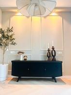 🖤 Vintage retro dressoir lowboard tv kast jaren ‘60 zwart, Ophalen, Gebruikt, 150 tot 200 cm, 25 tot 50 cm