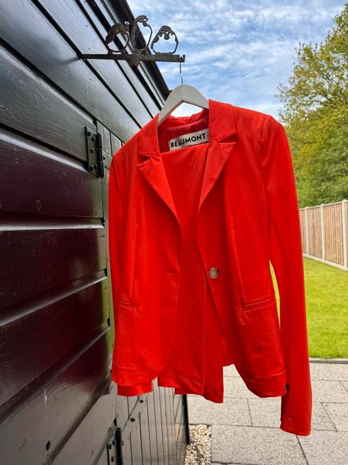Prachtig oranje Beaumont damespak maat 36, Kleding | Dames, Broeken en Pantalons, Zo goed als nieuw, Maat 36 (S), Oranje, Ophalen of Verzenden