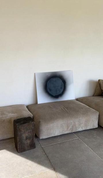 Abstract schilderij - naar Otto Piene Black Sun beschikbaar voor biedingen