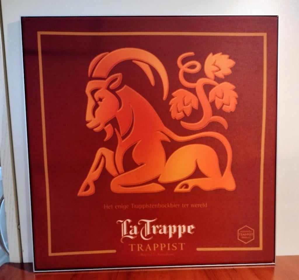 Unieke La Trappe Bockbier Prent van Nylon stof., Ophalen of Verzenden, Gebruikt, Reclamebord, Plaat of Schild, La Trappe