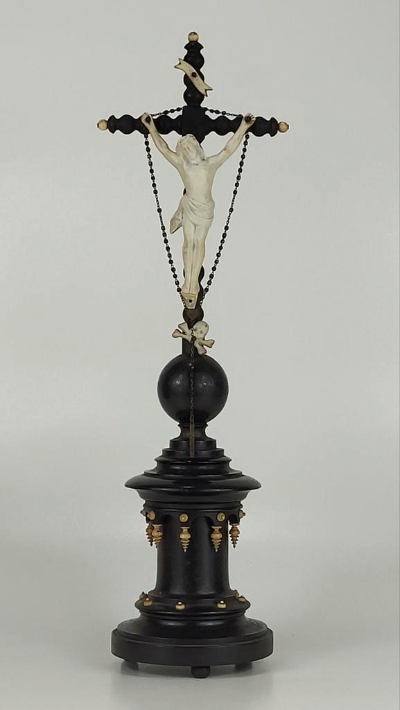Elegant Antiek Altaarcrucifix – Stijl Napoleon III, Antiek en Kunst, Antiek | Religie, Ophalen of Verzenden