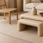 Woood Stani betonlook salontafel set van 2 NIEUW!, Huis en Inrichting, Tafels | Salontafels, Ophalen, 50 tot 100 cm, Rond, Nieuw
