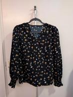 Bloemen Blouse Zwart, Ophalen of Verzenden, Zo goed als nieuw, Zwart