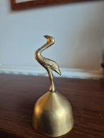 Messing bel met vogel., Antiek en Kunst, Antiek | Koper en Brons, Ophalen of Verzenden