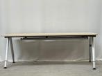 Bureau curve  esdoorn fineer, Ophalen, In hoogte verstelbaar, Gebruikt, Bureau