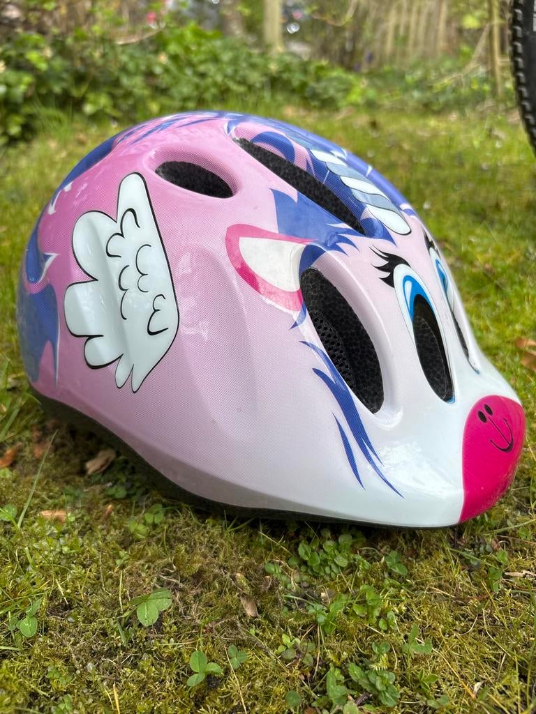 Leuke eenhoorn fietshelm voor kinderen - Roze/Blauw, Fietsen en Brommers, Ophalen, Gebruikt, Overige maten, Meisje
