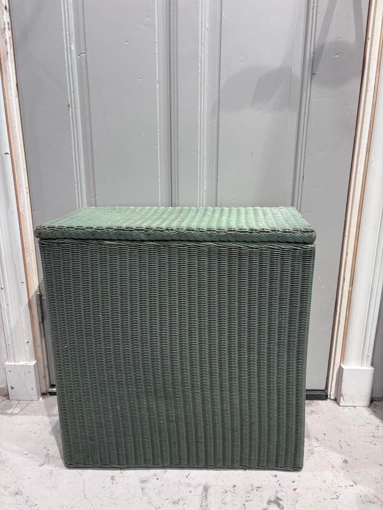 Vintage Lloyd Loom Groene Wasmand, Ophalen of Verzenden