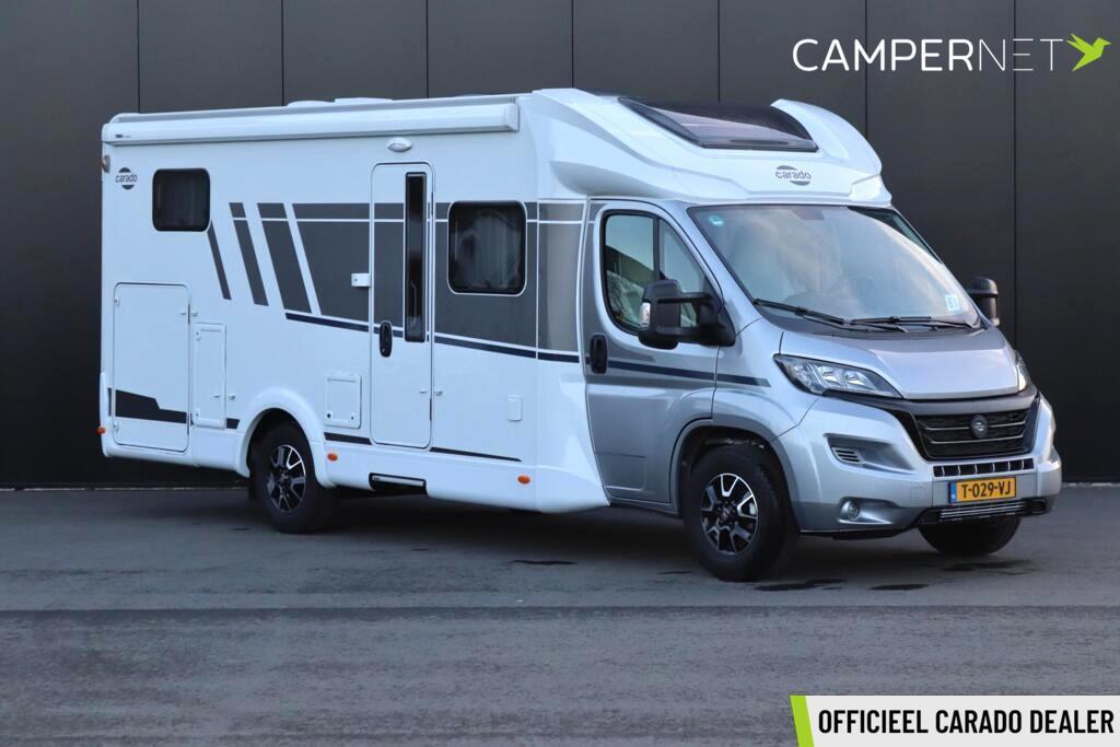 Carado T448 Pro+ 140pk Fiat | 1e Eigenaar | Origneel NL | Le, Caravans en Kamperen, Koelkast, Achteruitrijcamera, 7 tot 8 meter